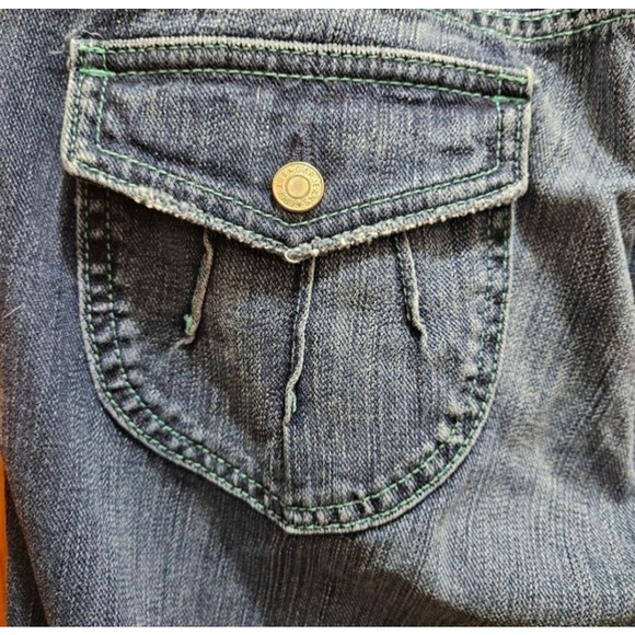 Gap Ultra Low Rise.Zip Fly Ankle Wide Leg Blue Jeans Size 10 (NEW) - Picture 7 of 11